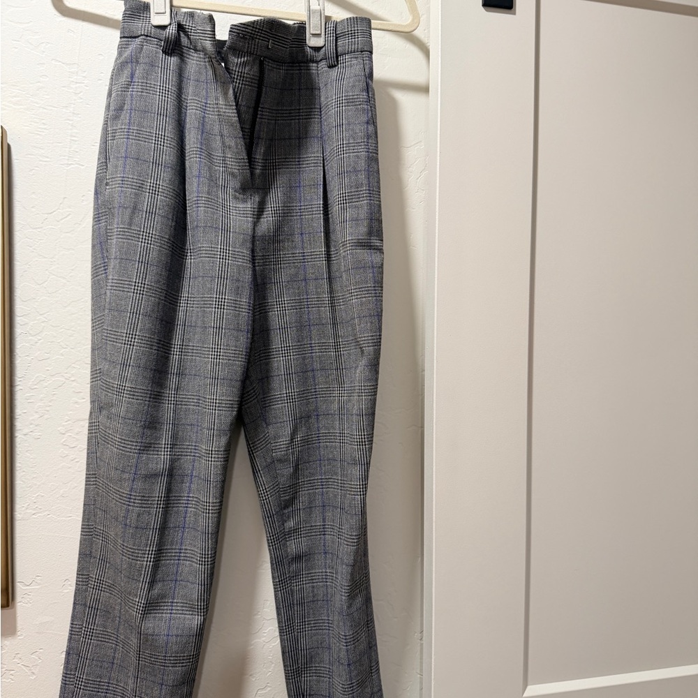 Rebecca Taylor Men's Classic Gray Plaid Pants